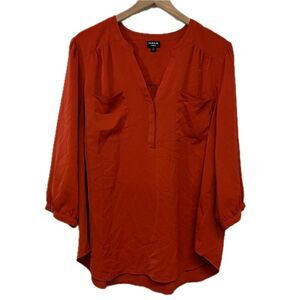 Torrid Dark Orange Harper Blouse - Size 2X